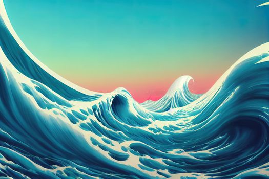 Abstract Wave Background. White Minimalistic Texture. Template 3d Illustration