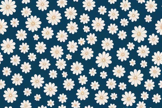 Elegant gentle trendy pattern in small scale flower. Millefleurs. Liberty style. Floral seamless on blue background for textile, mens wear, cotton fabric, covers, wallpapers, print,