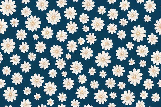 Elegant gentle trendy pattern in small scale flower. Millefleurs. Liberty style. Floral seamless on blue background for textile, mens wear, cotton fabric, covers, wallpapers, print,
