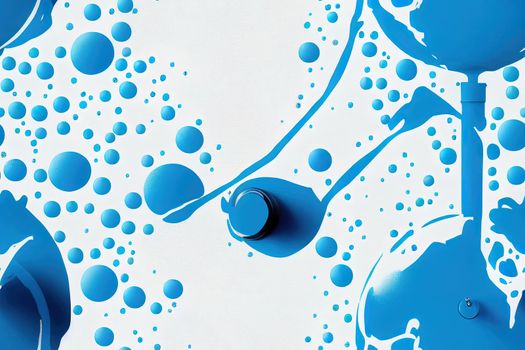 Front view of water tap with blue layer of water shape, the day and name of event with space for texts on white paper pattern background. All in paper cut style and banner design.