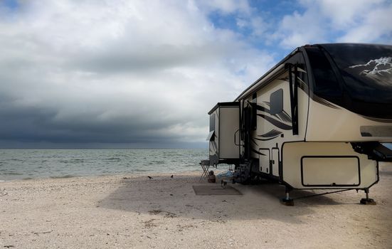 Rv Camping on the Beach in Texas