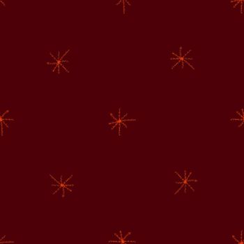 Hand Drawn Snowflakes Christmas Seamless Pattern. Subtle Flying Snow Flakes on chalk snowflakes Background. Attractive chalk handdrawn snow overlay. Curious holiday season decoration.