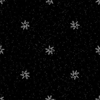 Hand Drawn Snowflakes Christmas Seamless Pattern. Subtle Flying Snow Flakes on chalk snowflakes Background. Attractive chalk handdrawn snow overlay. Original holiday season decoration.