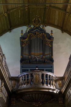 Ancient Organ at the Church of Our Lady of Nazare, Portugal