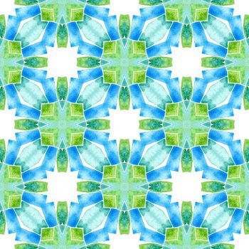 Textile ready beautiful print, swimwear fabric, wallpaper, wrapping. Green unusual boho chic summer design. Exotic seamless pattern. Summer exotic seamless border.