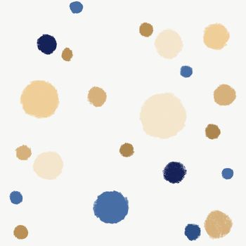 Seamless festive background with gold, blue and beige circles.