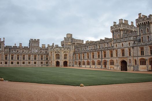 Windsor, UK, December 22nd 2022 - yard at Windsor Castle