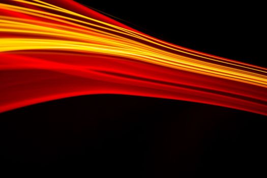 Futuristic light wave of energy with elegant glowing lines banner design. Abstract modern technology background. High quality photo