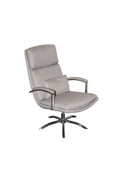 Stylish gray office chair on a white background.