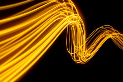 Futuristic light wave of energy with elegant glowing lines banner design. Abstract modern technology background. Velocity concept. High quality photo