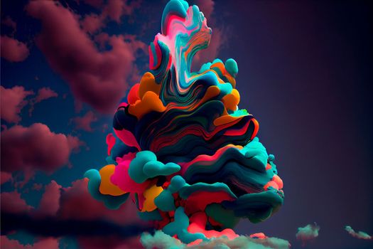 Colored clouds of plasticine, art. High quality illustration