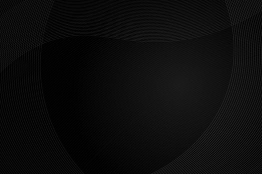 The background is abstract. The color is black, gray. Transparent. Many lines, Geometric shape, oval, circle. Gradient. Raster. Copy space. Free space. Futuristic technological concept.