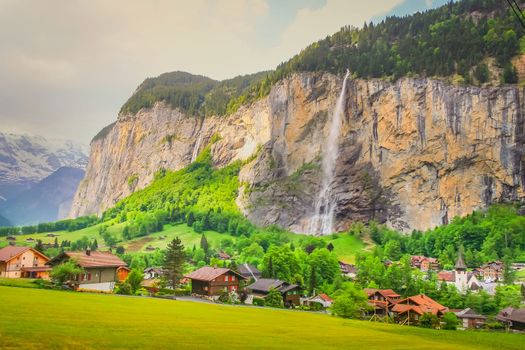 Lauterbrunnen is a village in the Interlaken district in the canton of Berne in Switzerland