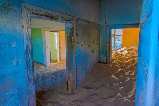 Kolmanskop abandoned building near Luderitz in Namibia, Africa.