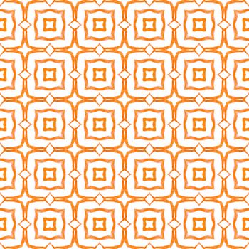 Exotic seamless pattern. Orange elegant boho chic summer design. Textile ready dazzling print, swimwear fabric, wallpaper, wrapping. Summer exotic seamless border.