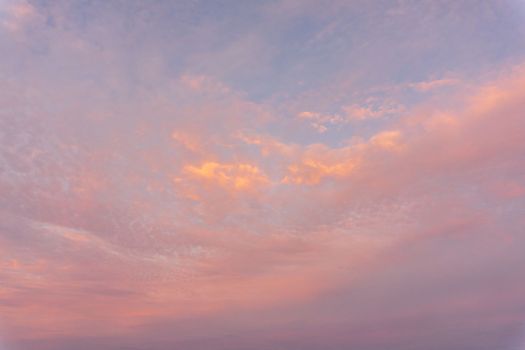Gentle pink sky at dawn background