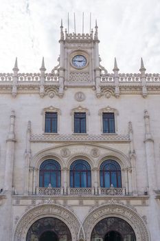 Rossio railway station building in Lisbon, Portugal