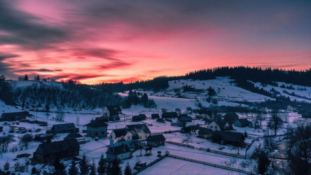 Sunset or sunrise in the mountains. Panorama twilight sky and cloud. download image