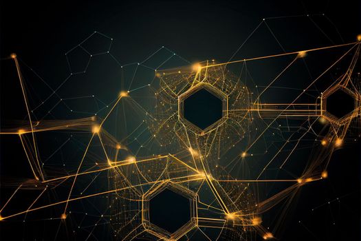 abstract hi-tech background with links between elements. High quality illustration
