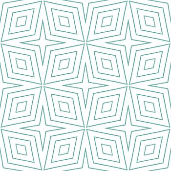 Mosaic seamless pattern. Turquoise symmetrical kaleidoscope background. Textile ready tempting print, swimwear fabric, wallpaper, wrapping. Retro mosaic seamless design.