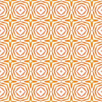 Repeating striped hand drawn border. Orange extraordinary boho chic summer design. Striped hand drawn design. Textile ready brilliant print, swimwear fabric, wallpaper, wrapping.