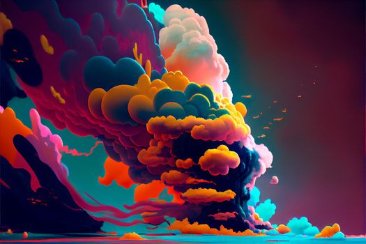 Colored clouds of plasticine, art. High quality illustration