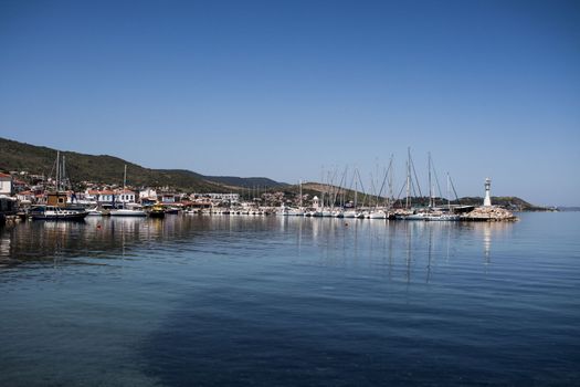 Harbour view in Iskele, Urla. Urla is populer fishing old town in Izmir