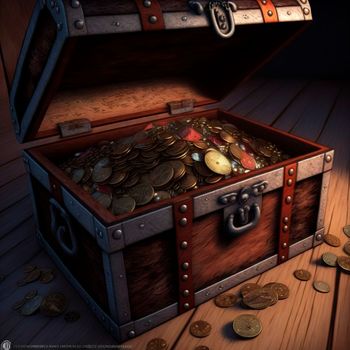 Treasure chest. High quality illustration