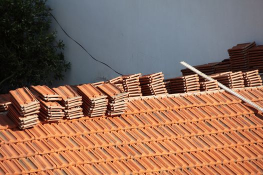 repairing the roof of a home