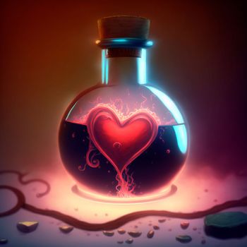 Image of a potion in the style of fantasy. High quality illustration