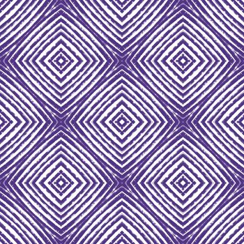 Medallion seamless pattern. Purple symmetrical kaleidoscope background. Watercolor medallion seamless tile. Textile ready unique print, swimwear fabric, wallpaper, wrapping.