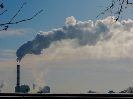 Toxic emissions of toxic gases into the atmosphere. Smoke pollution of the environment.