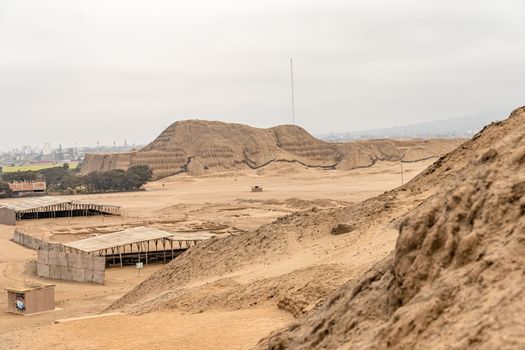 Huaca de la Luna archaeological site in Peru near Trujillo. 