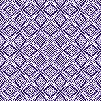 Tiled watercolor pattern. Purple symmetrical kaleidoscope background. Hand painted tiled watercolor seamless. Textile ready wondrous print, swimwear fabric, wallpaper, wrapping.