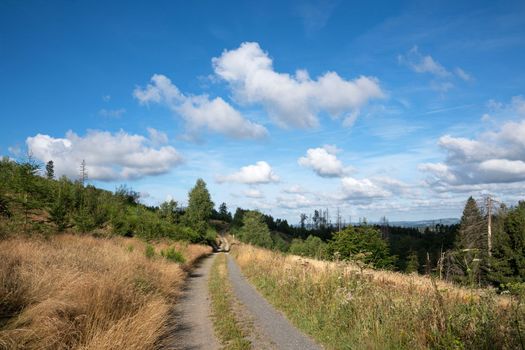 Long distance hiking trail Bergischer Panoramasteig, Bergisches Land, Germany