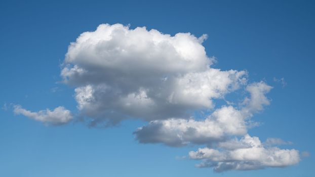 View to sky with cumulus clouds