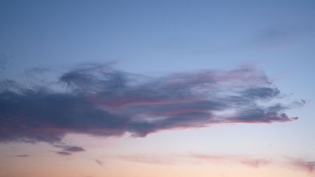 Evening sky with pastel-colored clouds