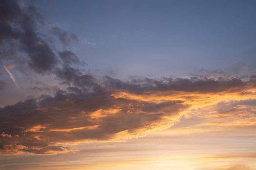 Evening sky with pastel-colored clouds