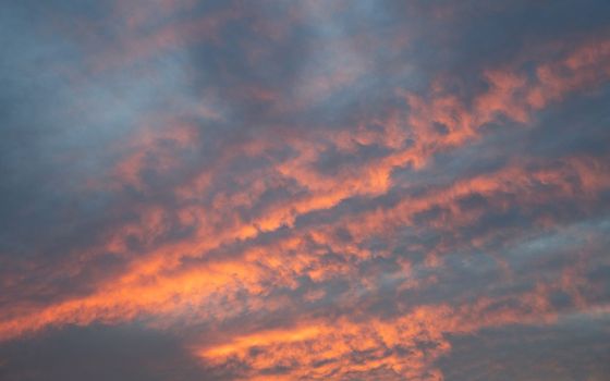 Evening sky with pastel-colored clouds