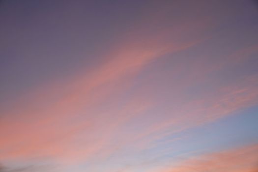 Evening sky with pastel-colored clouds