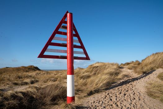 Panoramic image of the landscape along shore of Sylt, North Frisia, Germany 