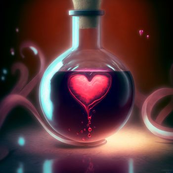 Image of a potion in the style of fantasy. High quality illustration