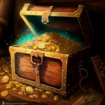 Treasure chest. High quality illustration
