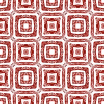 Geometric seamless pattern. Wine red symmetrical kaleidoscope background. Textile ready wonderful print, swimwear fabric, wallpaper, wrapping. Hand drawn geometric seamless design.