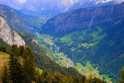 Lauterbrunnen is a village in the Interlaken district in the canton of Berne in Switzerland