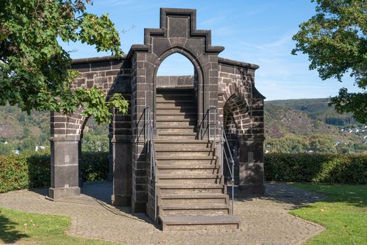 Panoramic image of the Kings chair close to Rhens, Rhine Valley, Rhineland-Palatinate, Germany