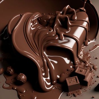 illustration of beautiful chocolate platter. High quality illustration