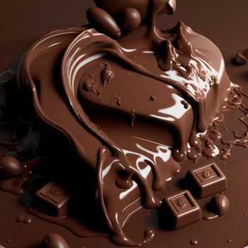 illustration of beautiful chocolate platter. High quality illustration