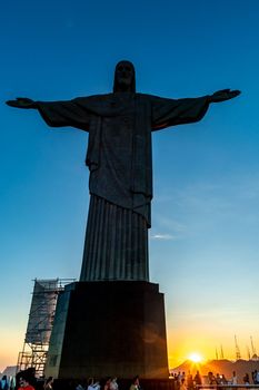 Statue of Christ the Redeemer in Rio de Janeiro, Brazil. 