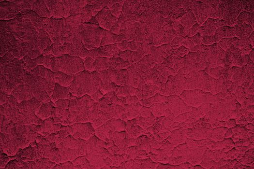 Viva Magenta toned colour grunge decorative navy dark wall background. Art rough stylized texture banner trendy color 2023. Grunge Viva Magenta color texture